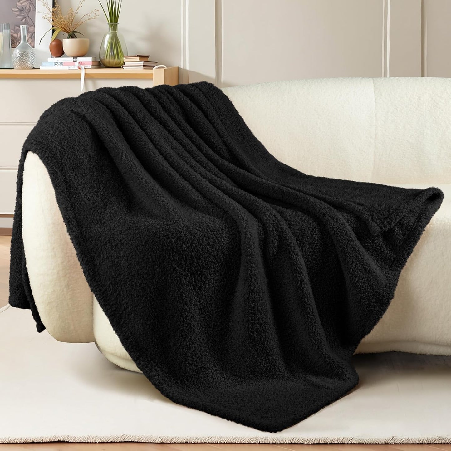 Exclusivo Mezcla Fleece Throw Blanket for Couch Sofa, Soft Warm and Fluffy Blankets for Women Men