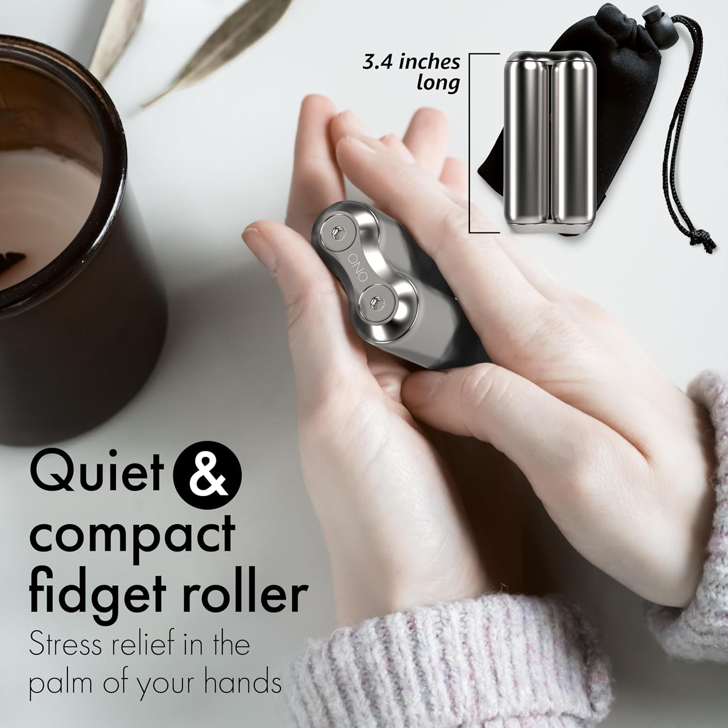 ONO Roller - Handheld Fidget Toy for Adults | Help Relieve Stress, Anxiety, Tension | Promotes