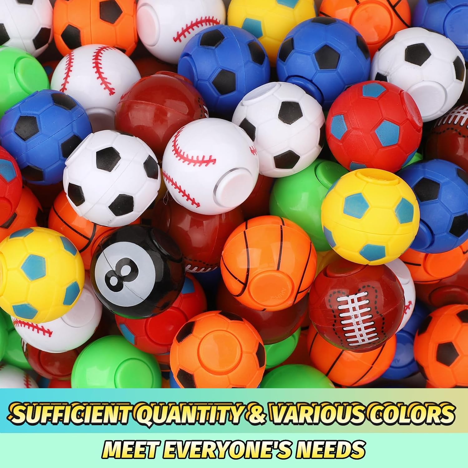 36 PCS Basketball Fidget Spinner, Soccer Ball Stress Relief Toys for Kids Adults, Goodie Bag