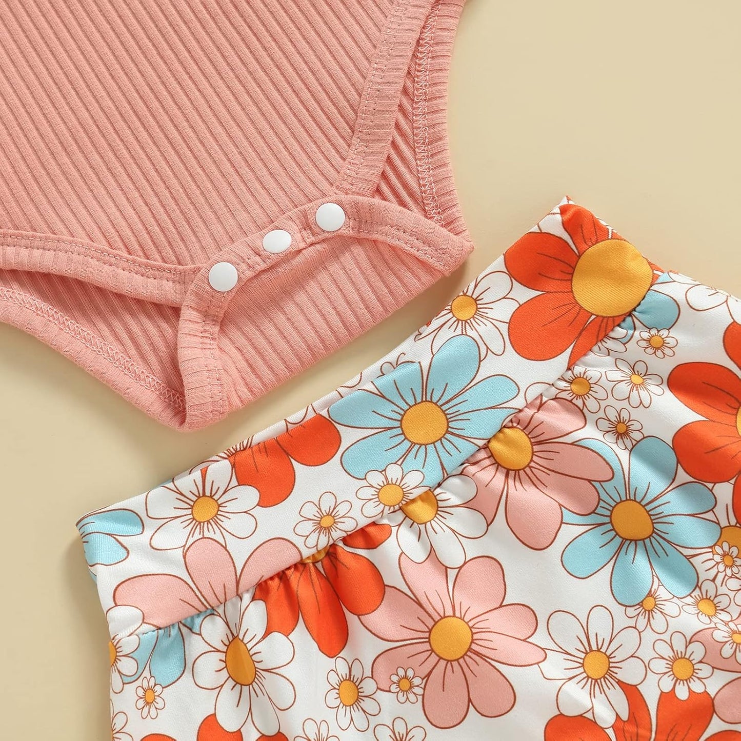 fhutpw Baby Girl Clothes Summer Cute Outfits 3 6 12 18 Months Spaghetti Strap Romper & Floarl