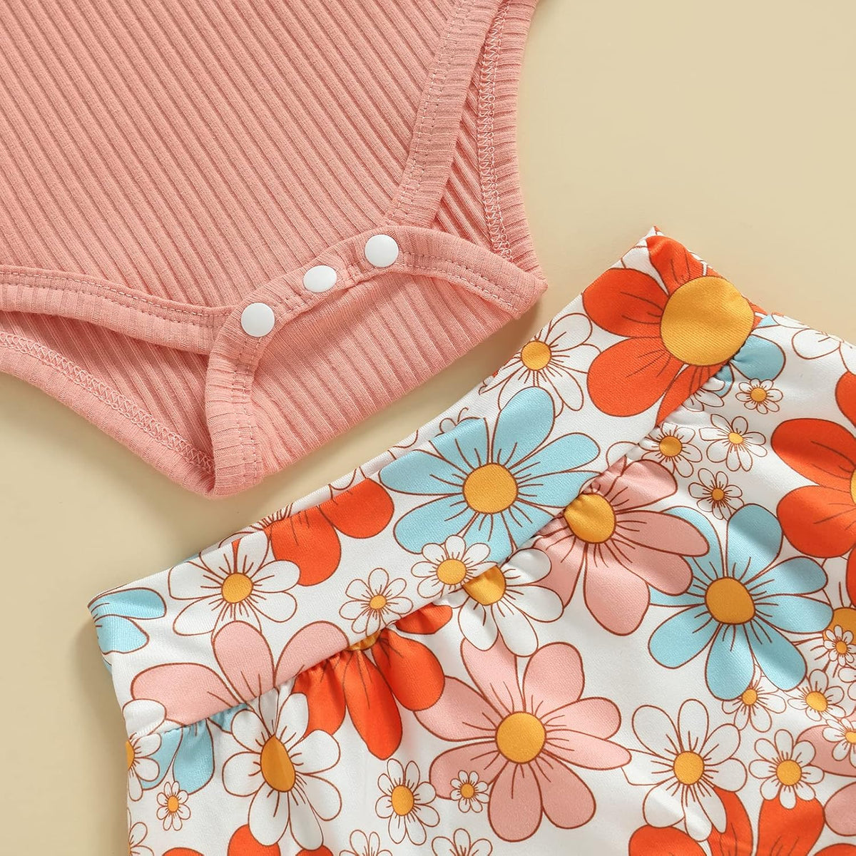 fhutpw Baby Girl Clothes Summer Cute Outfits 3 6 12 18 Months Spaghetti Strap Romper & Floarl