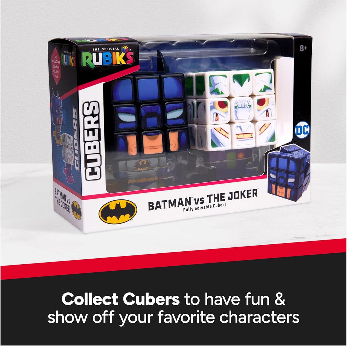 Rubik’s Cube Batman and Joker Cubers 2-Pack, Problem-Solving Challenging Brain Teaser Collectible