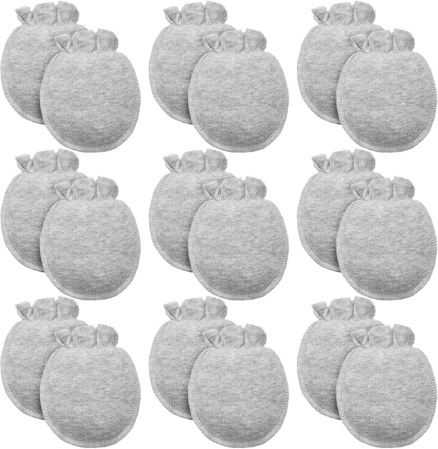 9 Pairs Newborn Baby Boys Girls Mittens 0-6 Months Infant Toddler Mittens No Scratch Solid Color