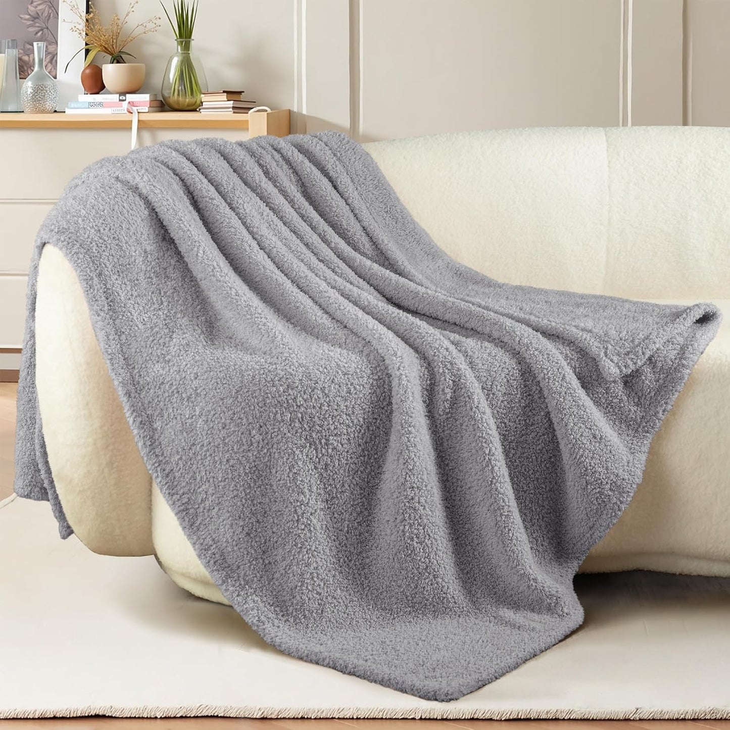 Exclusivo Mezcla Fleece Throw Blanket for Couch Sofa, Soft Warm and Fluffy Blankets for Women Men