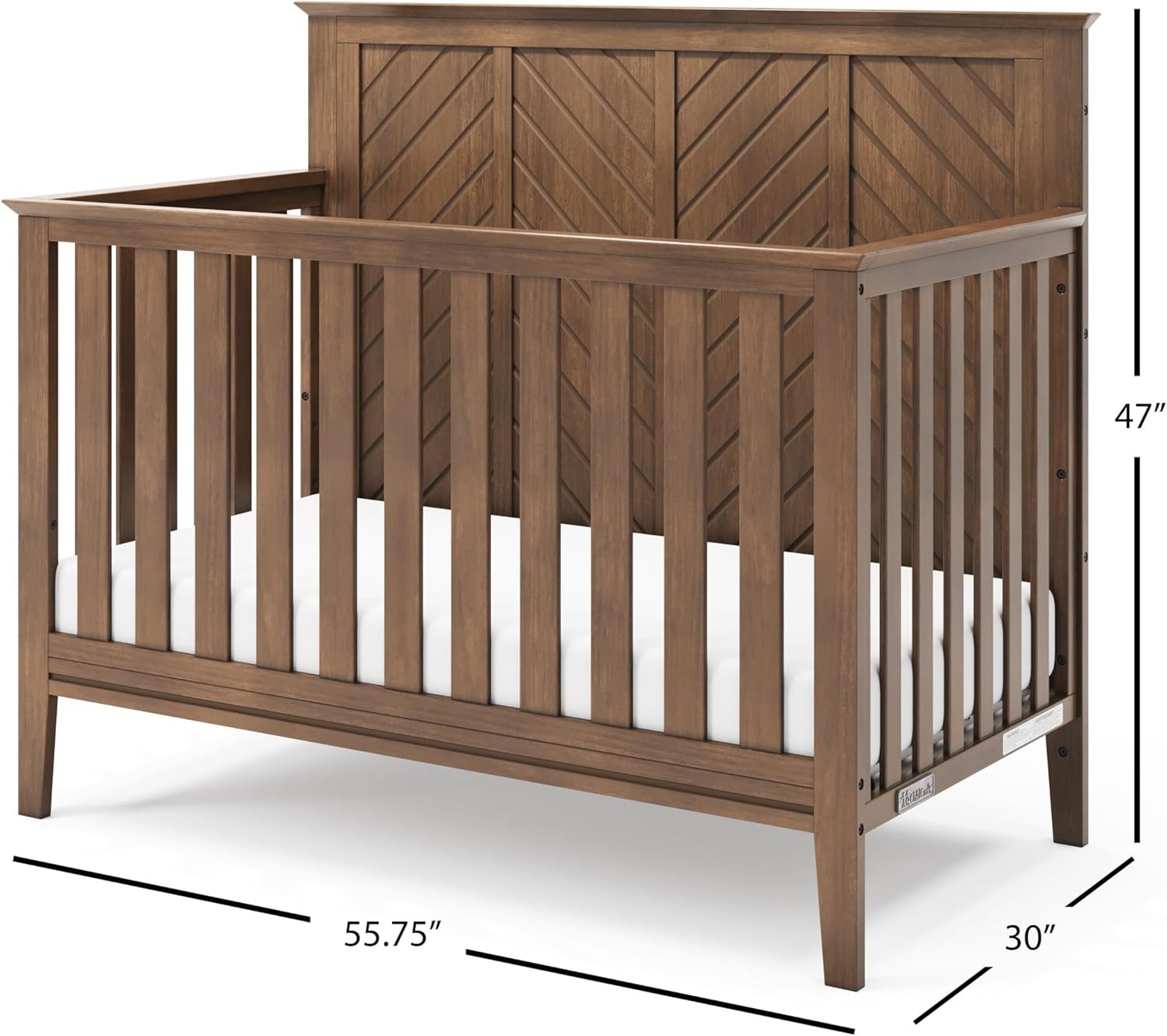Child Craft Atwood 4-in-1 Convertible Crib, Baby Crib Converts to Day Bed, Toddler Bed and Full
