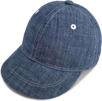 Keepersheep Baby Baseball Cap Infant Sun Hat, Cotton Knit with Soft Brim, Adjustable Soft Newborn