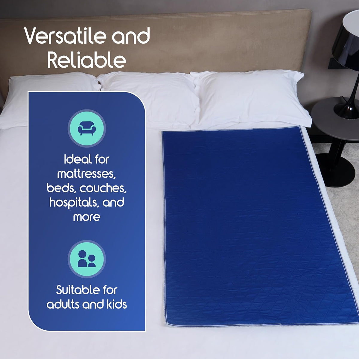 Inspire Waterproof Mattress Protector, 2 Pack - Dark Colored to Hide Stains, Extra Large 34 x 54