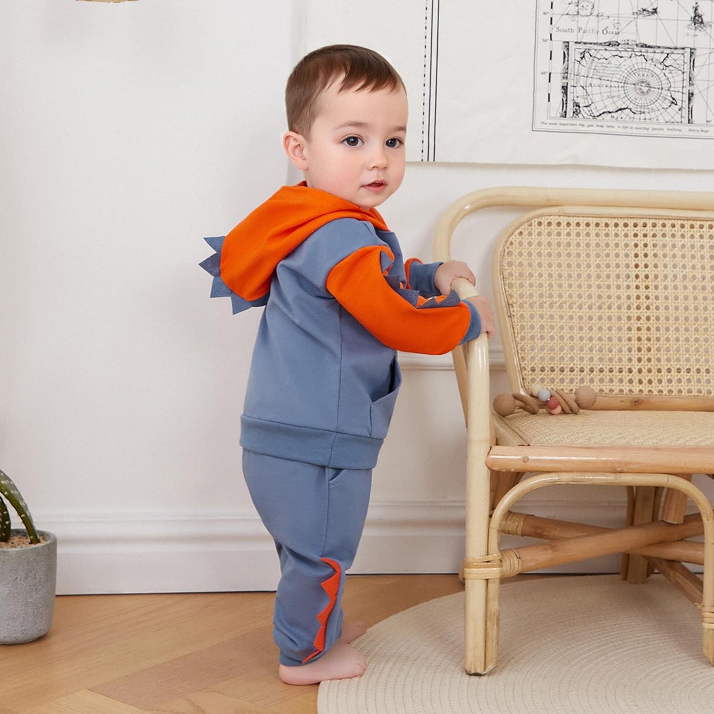 Baby Boy Clothes Toddler Fall Winter Outfits Dinosaur Long Sleeve Hoodies Tops & Jogger Pants