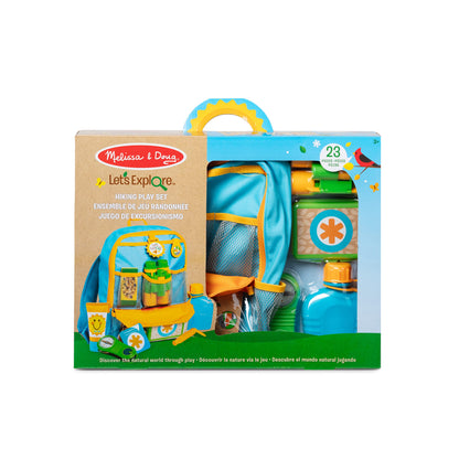 Melissa & Doug Let’s Explore Hiking Play Set – 23 Pieces Toddler Nature Toys, Hiking Toys for Kids