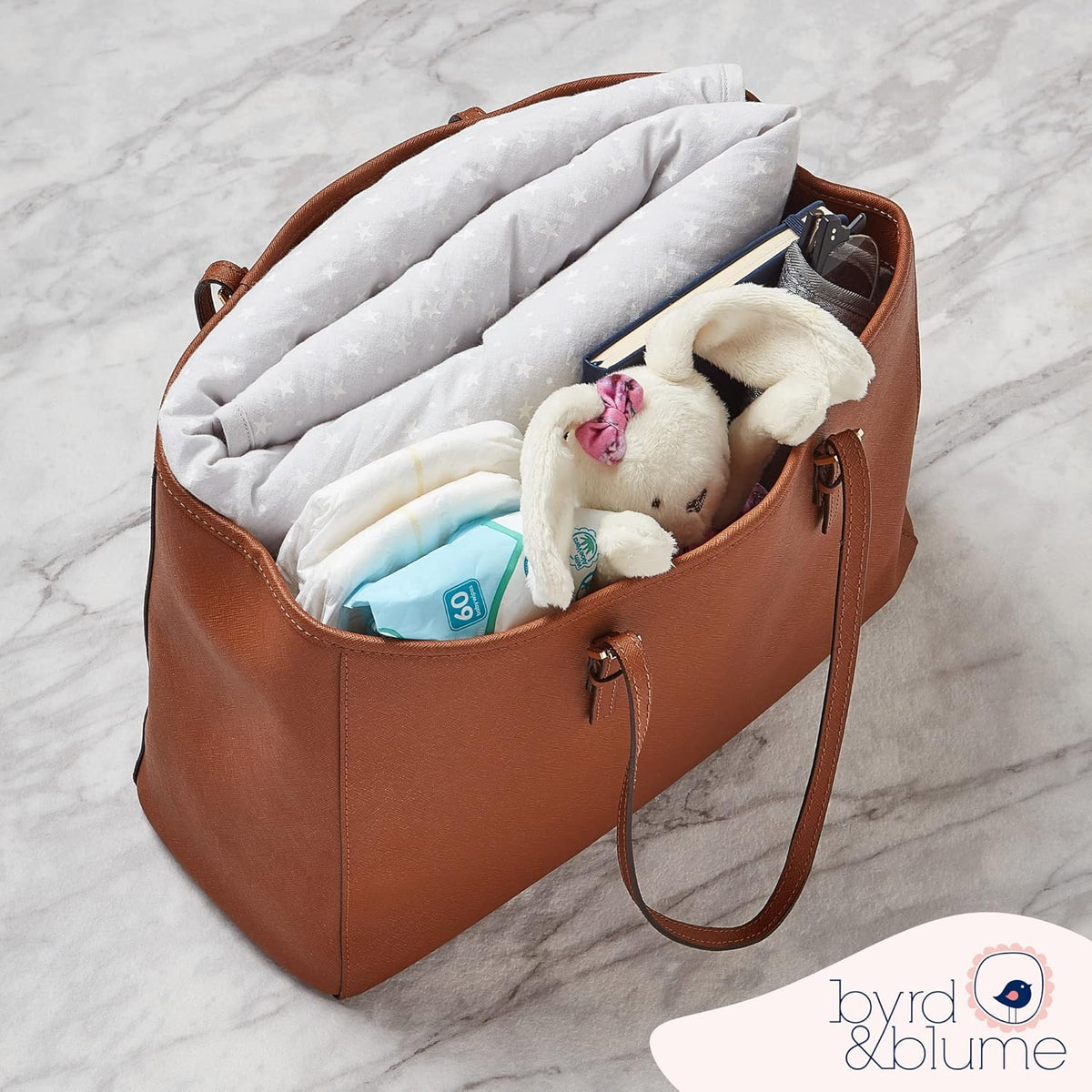 Byrd & Blume Round Baby Play Mat, Organic Cotton Soft Padded Nursery Floor Mat, Safe Hypoallergenic