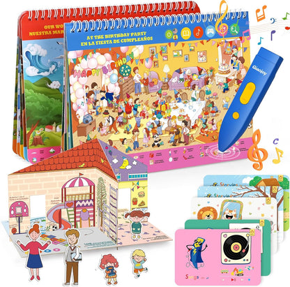 Interactive Search and Find Activity Books for Kids Ages 3-5, Toddler Travel Games Toys for Car
