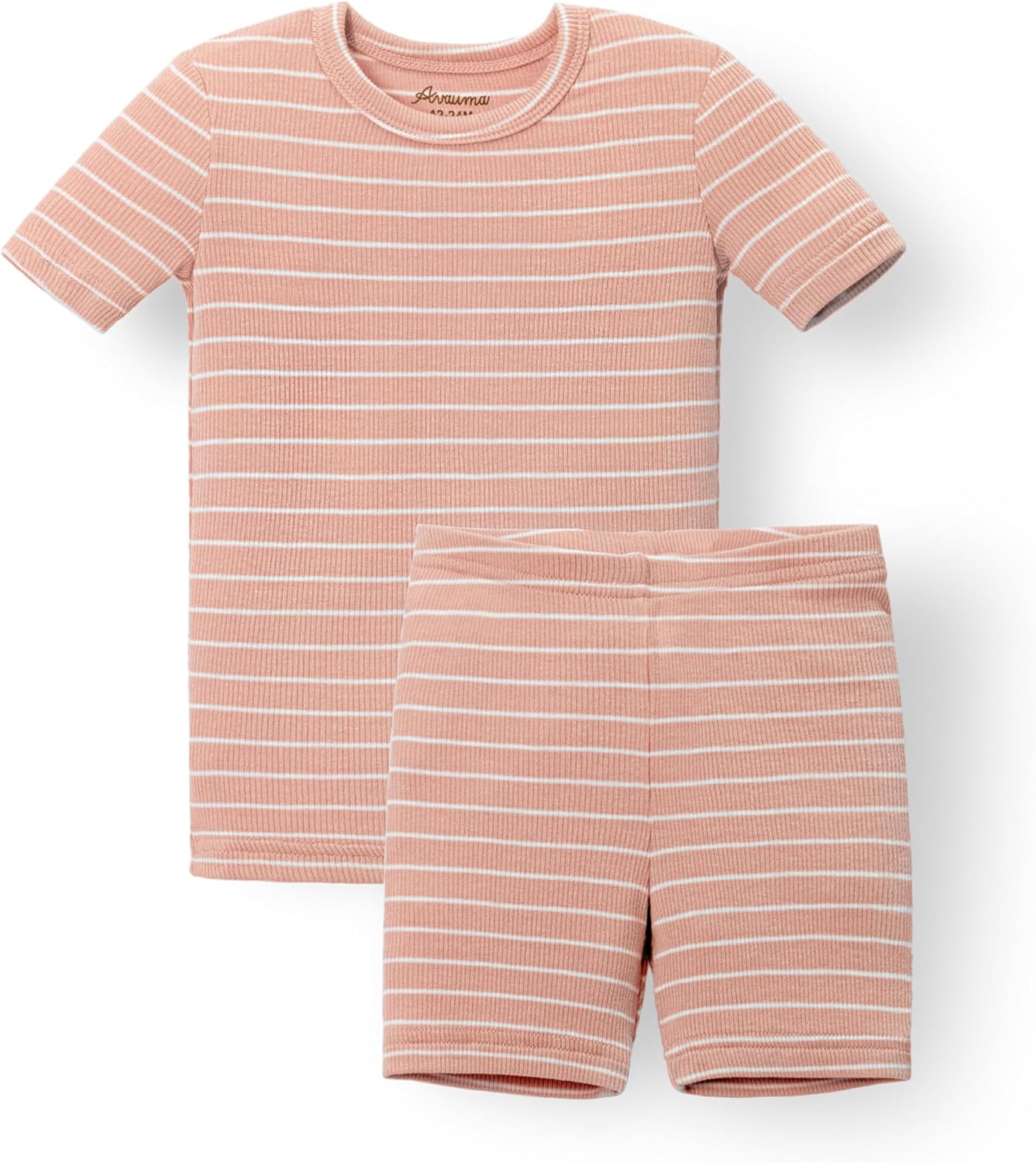 AVAUMA Stripe Pattern Baby Boys Girls Pajama Set Kids Toddler Snug fit Ribbed Sleepwear pjs for