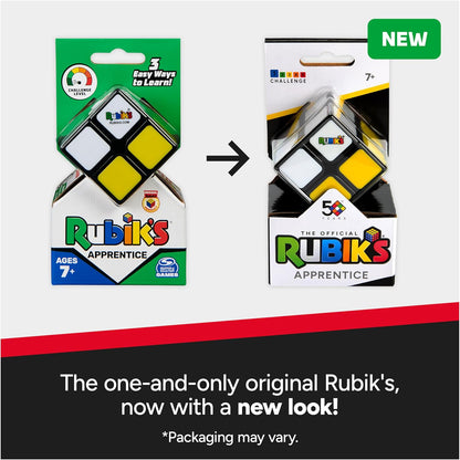 Rubik's Apprentice, 2x2 Beginner Cube 3D Puzzle Game Stress Relief Fidget Toy Easy Activity Cube