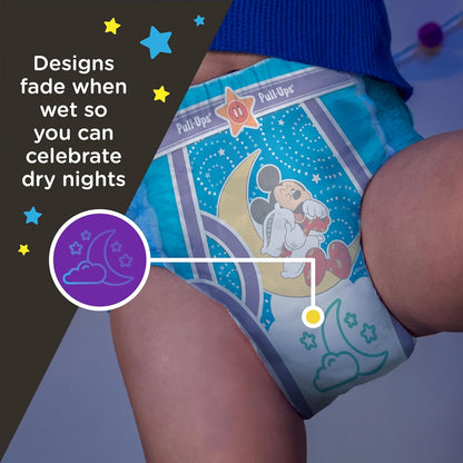 Pull-Ups Boys' Night Time Potty Training Pants, Size 3T-4T Overnight Training Underwear (32-40