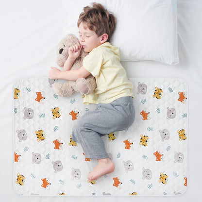 Organic Incontinence Pads for Kids & Toddlers - 5 Layer Waterproof Protectors for Overnight Bed