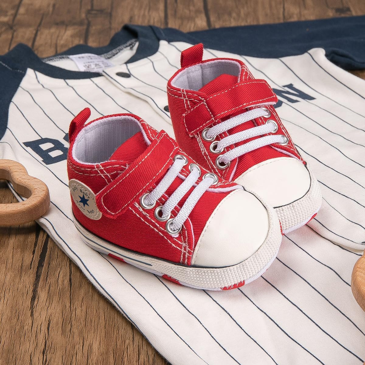 Unisex Baby Girls Boys Canvas High-top Shoes, Newborn Infant Anti-Slip Soft Sole Frist Walking