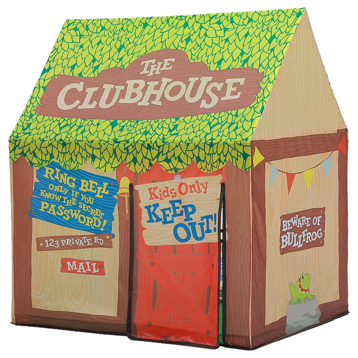 SweHouse Kids Play Tent Indoor: Clubhouse Tent for Toddler with Roll-up Door & Windows Playhouse