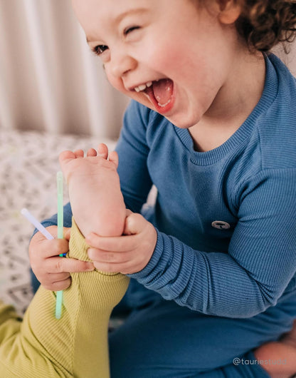 moimoln Pajamas Set 6M-5Y Solid Ribbed Unisex Baby & Toddler, Soft Viscose, Snug-Fit, Everyday