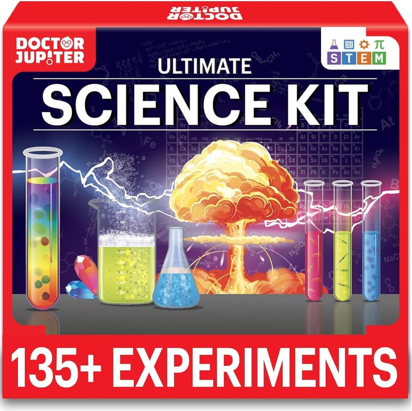 Doctor Jupiter Ultimate Science Kit, Chemistry Set for Kids Ages 8-9-10-11-12-13-14 | Birthday Gift