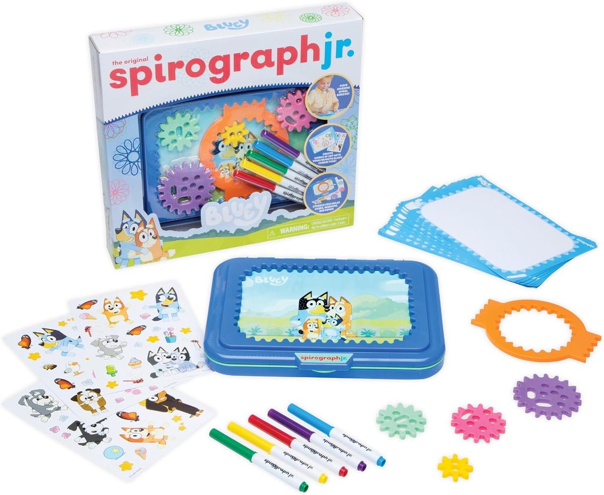 Spirograph Jr Bluey Toys - Toddler Arts and Crafts, Drawing Art Kit, Toddler Activities, Bluey