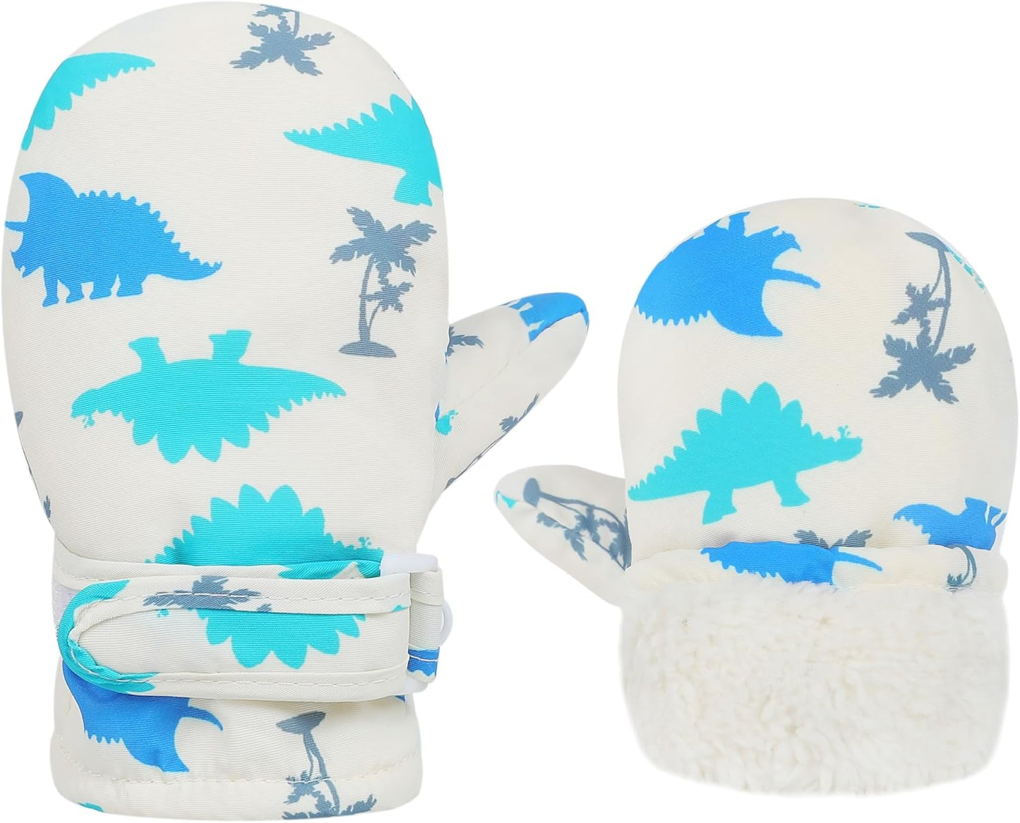 Toddler Gloves Kids Mittens Winter Warm Lined Fleece Gloves Waterproof Snow Baby Mitten for Boys
