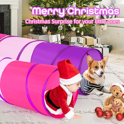 Kids Play Tunnel Tent for Toddler, 6-ft Pop Up Crawl Tunnel Toy for Baby Infant Children or Dog