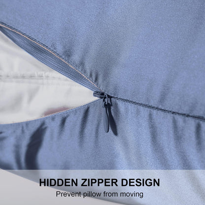 Mulberry Silk Pillowcase for Hair and Skin,Standard Size Cooling Silk Pillow Case with Hidden