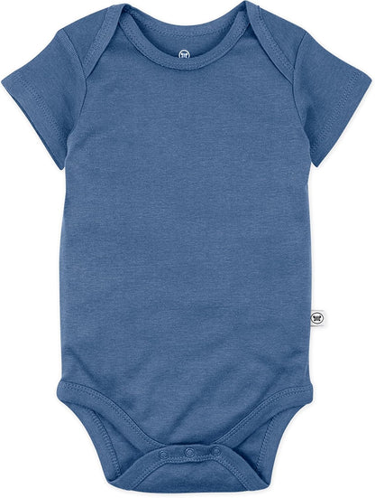 HonestBaby unisex-baby 10-pack Short Sleeve Bodysuits One-piece 100% Organic Cotton for Infant Baby