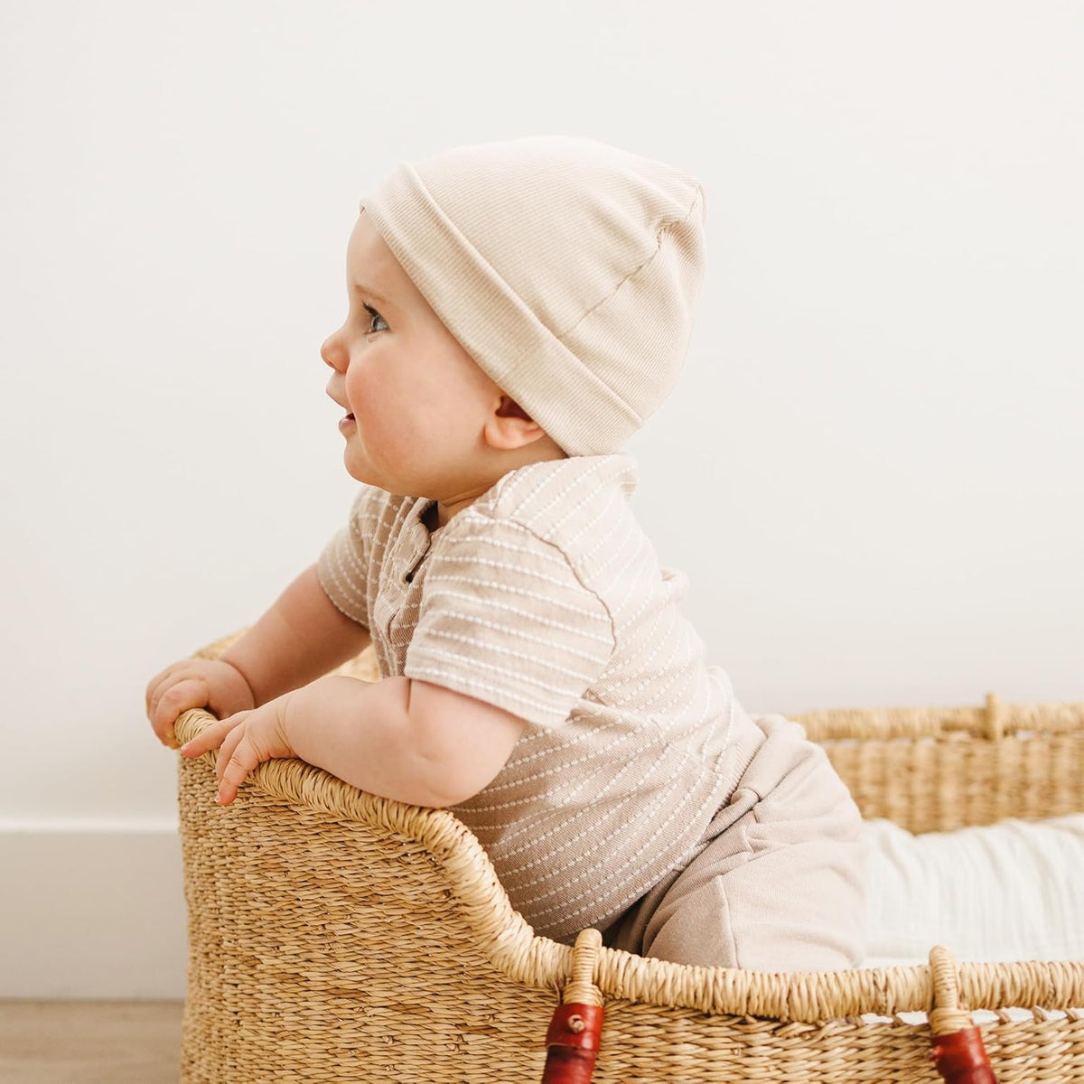 Konssy 6 Pack Baby Beanie Hats for Unisex, Toddler Beanies Baby Girl Boy Hat Warm Cap for Infant