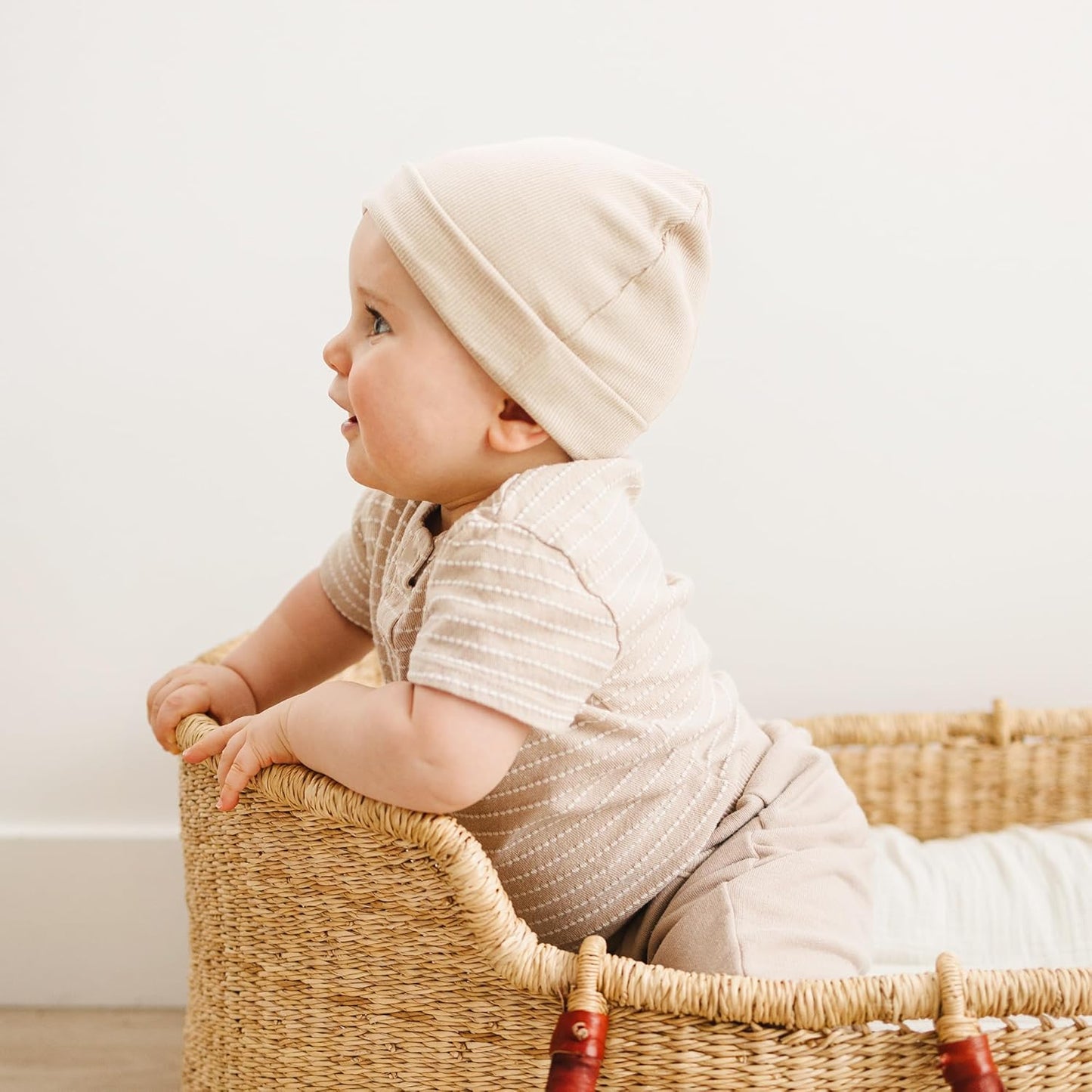 Konssy 6 Pack Baby Beanie Hats for Unisex, Toddler Beanies Baby Girl Boy Hat Warm Cap for Infant