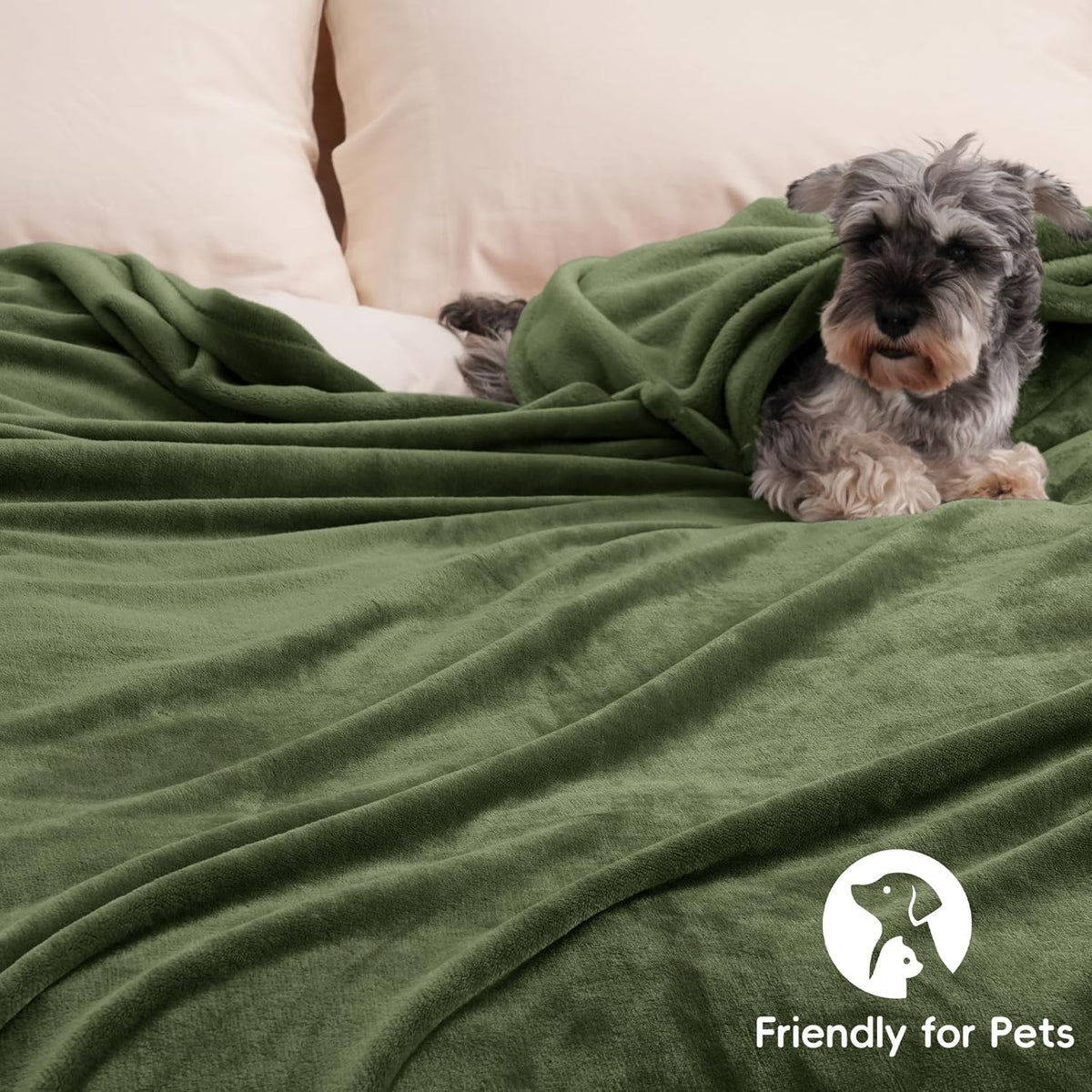 PHF Ultra Soft Fleece Blanket Queen Size, No Shed No Pilling Luxury Plush Cozy 300GSM Lightweight