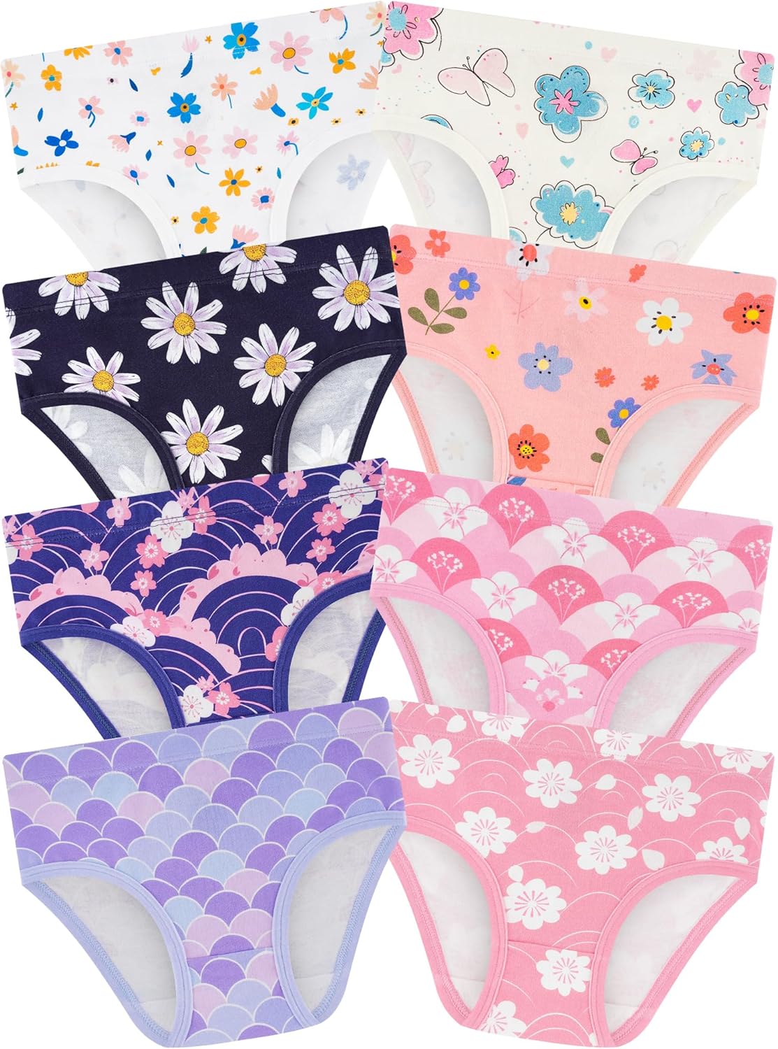 Girls' Underwear,Soft Cotton Tagless Panties for Toddlers' & Little Kids' Comfort,Breathable