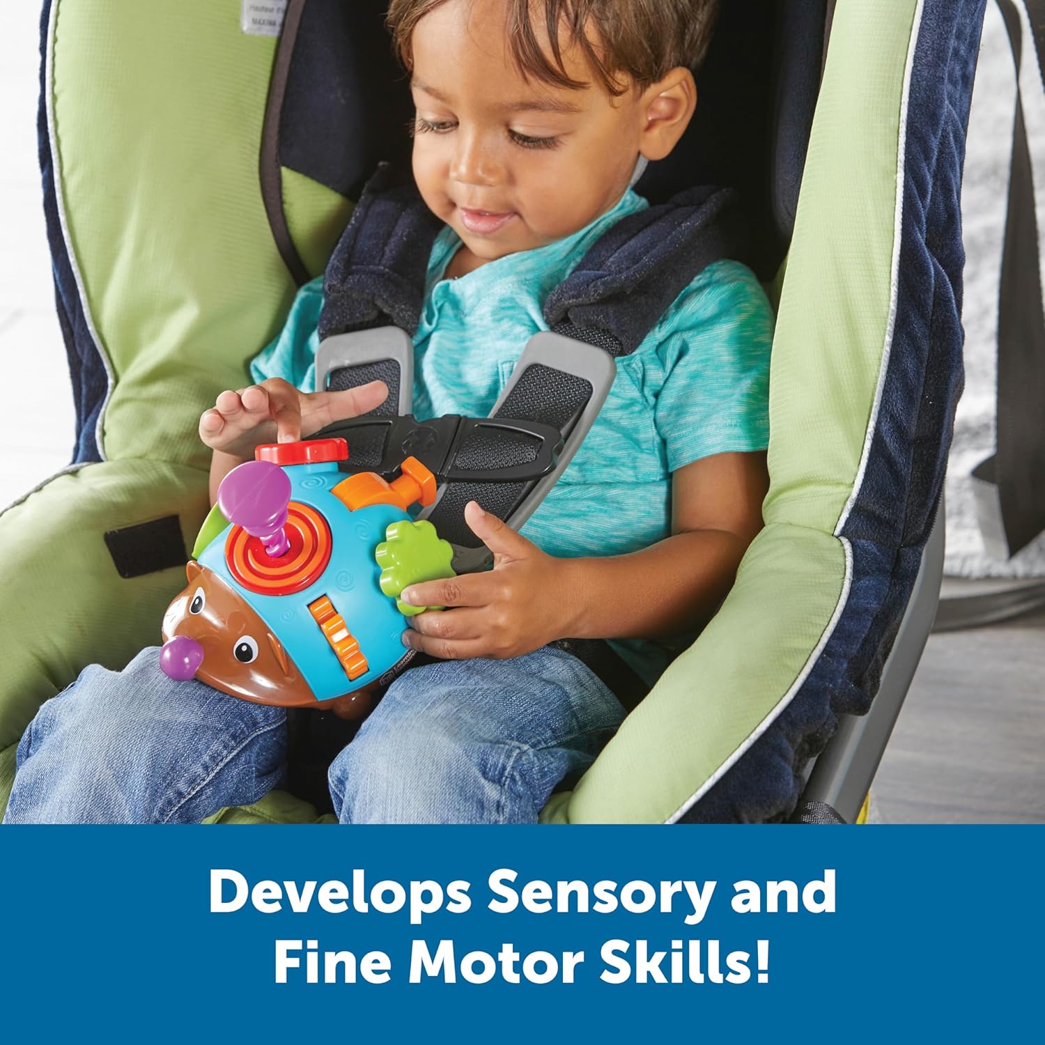 Learning Resources Spike the Fine Motor Hedgehog Fidget Friend -Ages 18+ months Fine Motor and