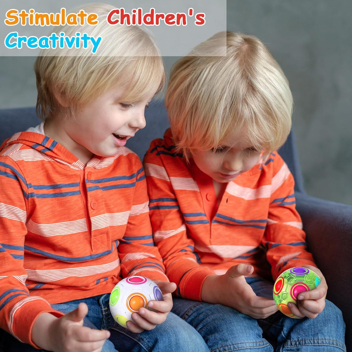 18 Pack Rainbow Puzzle Ball Magic Rainbow Ball with 3 Pack Pouches Fidget Toy Ball for Kids Speed