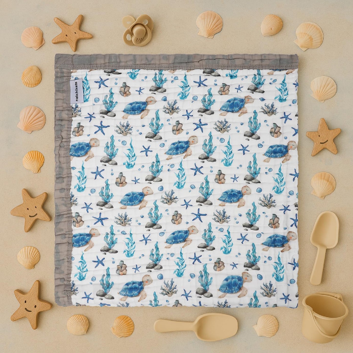 Organic Cotton Muslin Baby Blanket for Boys and Girls - Luxurious Soft Toddler Quilt for Swaddling