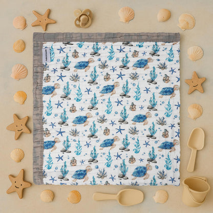 Organic Cotton Muslin Baby Blanket for Boys and Girls - Luxurious Soft Toddler Quilt for Swaddling