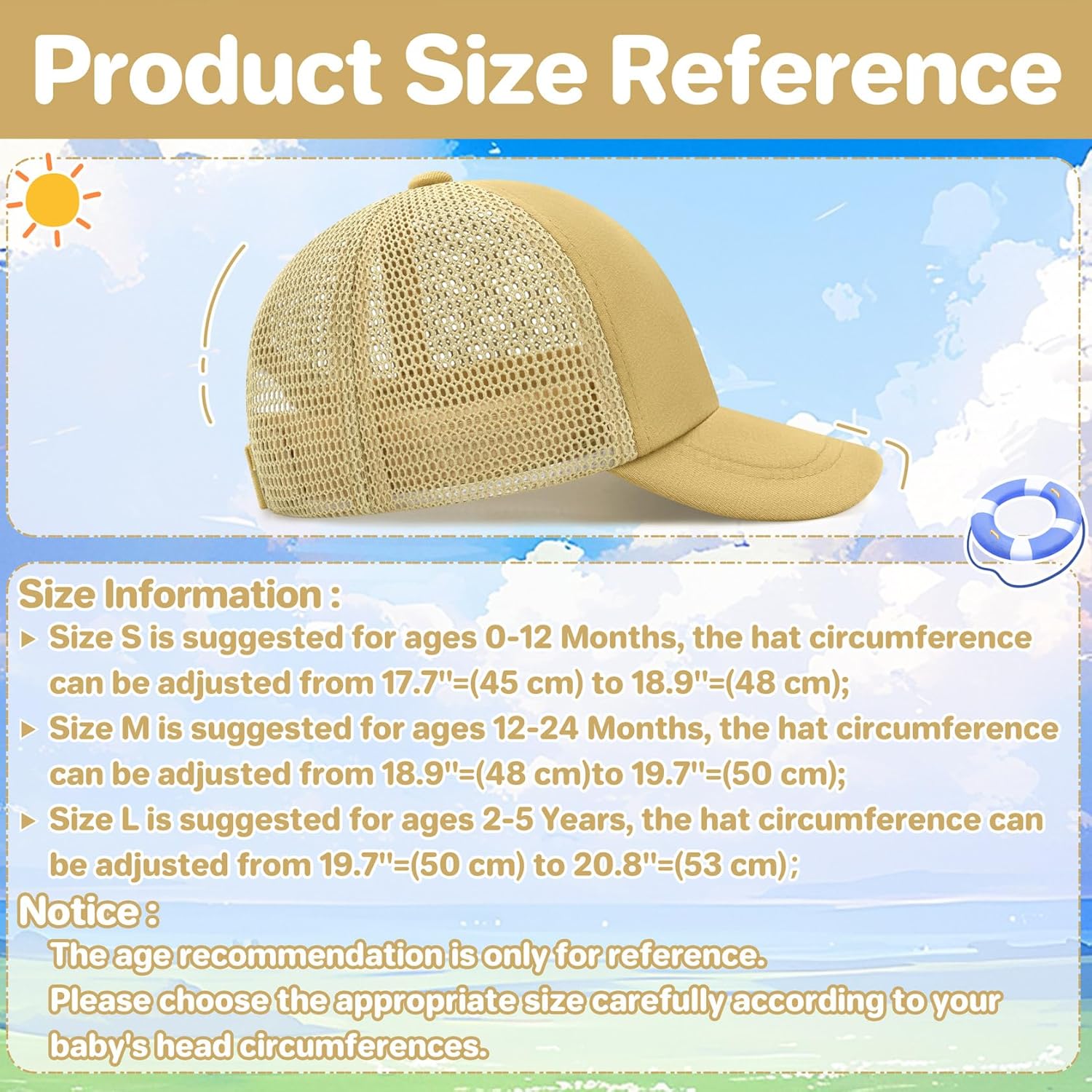 qikqik Baby Baseball Cap Toddler Baseball Hat with Mesh Infant Sun Hat UPF 50+ Baby Ball Cap
