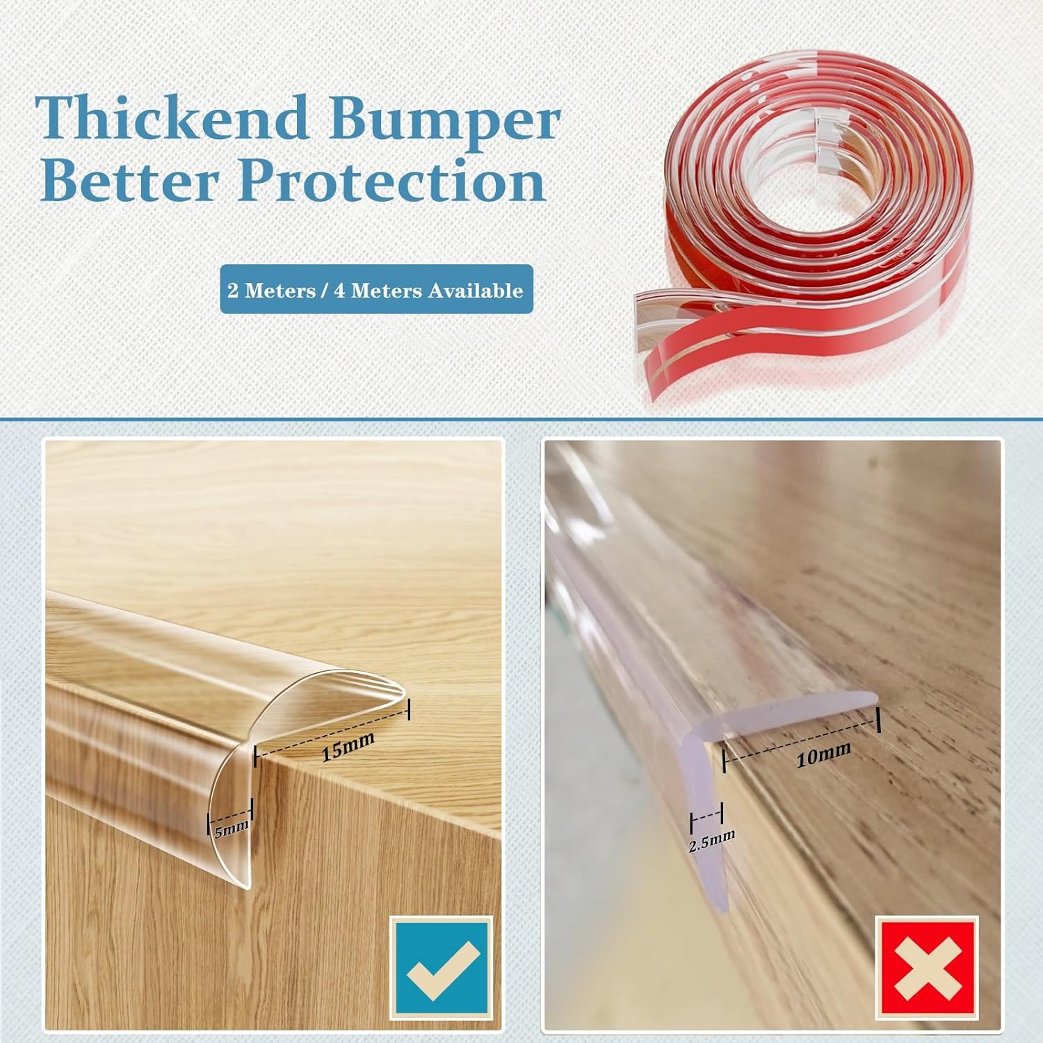 Edge Protector Baby Proofing Corner Protectors Silicone Desk Edge Cushion Child Safety Edge Covers