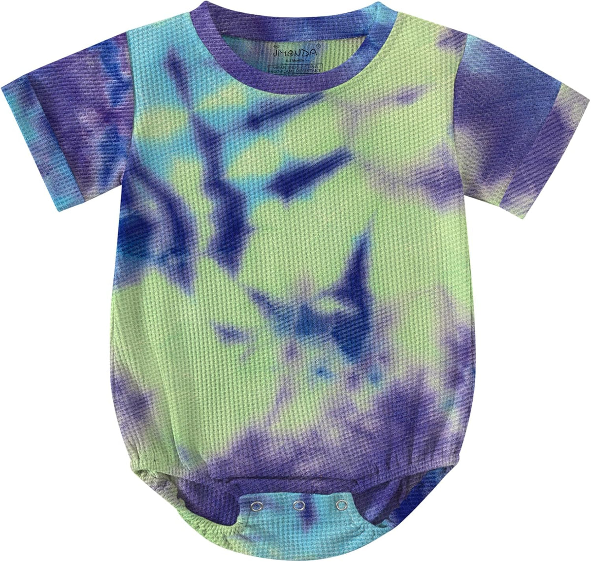 Jimonda Baby Bodysuit Newborn Tie Dye Clothes Infant Waffle One Piece Romper Baby Boys Girls Short