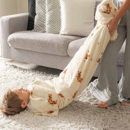 Burrito Tortilla Blanket Baby Stuff Shower White Elephant Gifts for Kids Taco Throw Blankets Wrap
