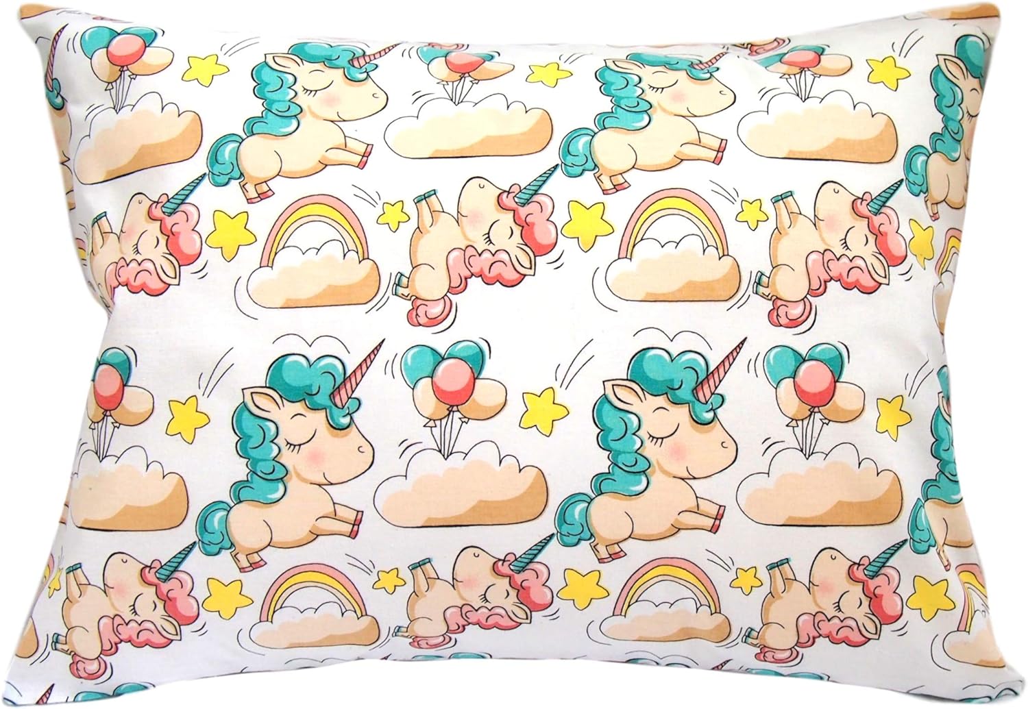 Toddler Pillowcase 13 x 18 Cotton Unicorn Pillows - Small Pillow Cases for Travel Pillows, Toddler