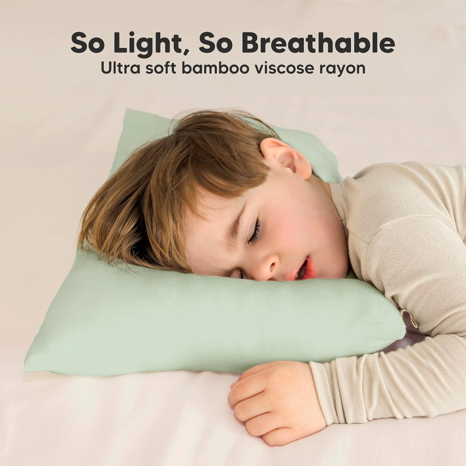 Toddler Pillow with Pillowcase - 13x18 My Little Cuddly Pillow, Viscose Derived From Bamboo Nursery