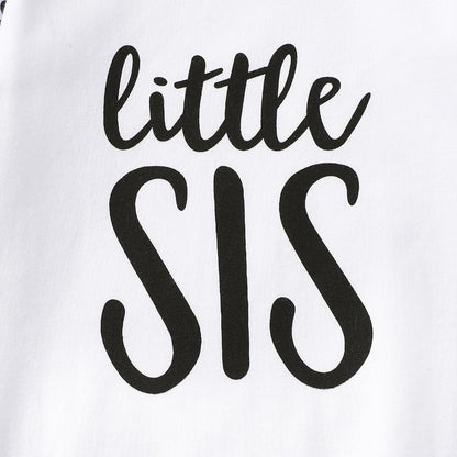 AMAWMW Newborn Baby Girl Little Sister Sleeper Gown Stripe Long Sleeve Nightgown Pajamas Gifts