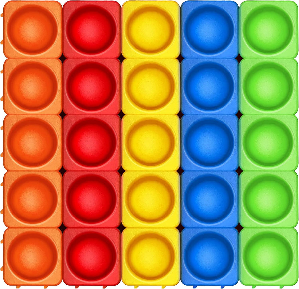 Giant Pop Blocks Bubble Premium Silicone Pop Fidget Blocks for Endless Joy and Education - Vibrant