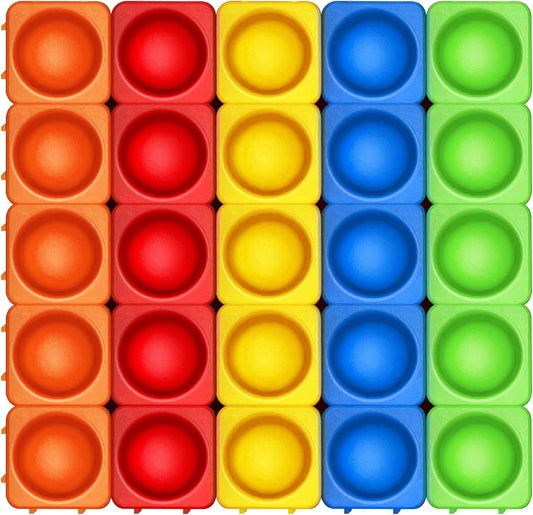 Giant Pop Blocks Bubble Premium Silicone Pop Fidget Blocks for Endless Joy and Education - Vibrant