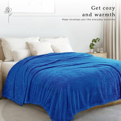 Exclusivo Mezcla King Size Flannel Fleece Blanket, Super Soft Velvet Plush Bed Blanket, Fuzzy Cozy