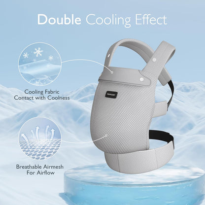 Momcozy Breathable Mesh Baby Carrier, Ergonomic and Lightweight Infant Carrier for 7-44lbs with