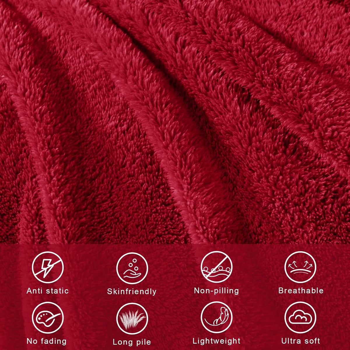 Exclusivo Mezcla King Size Flannel Fleece Blanket, Super Soft Velvet Plush Bed Blanket, Fuzzy Cozy
