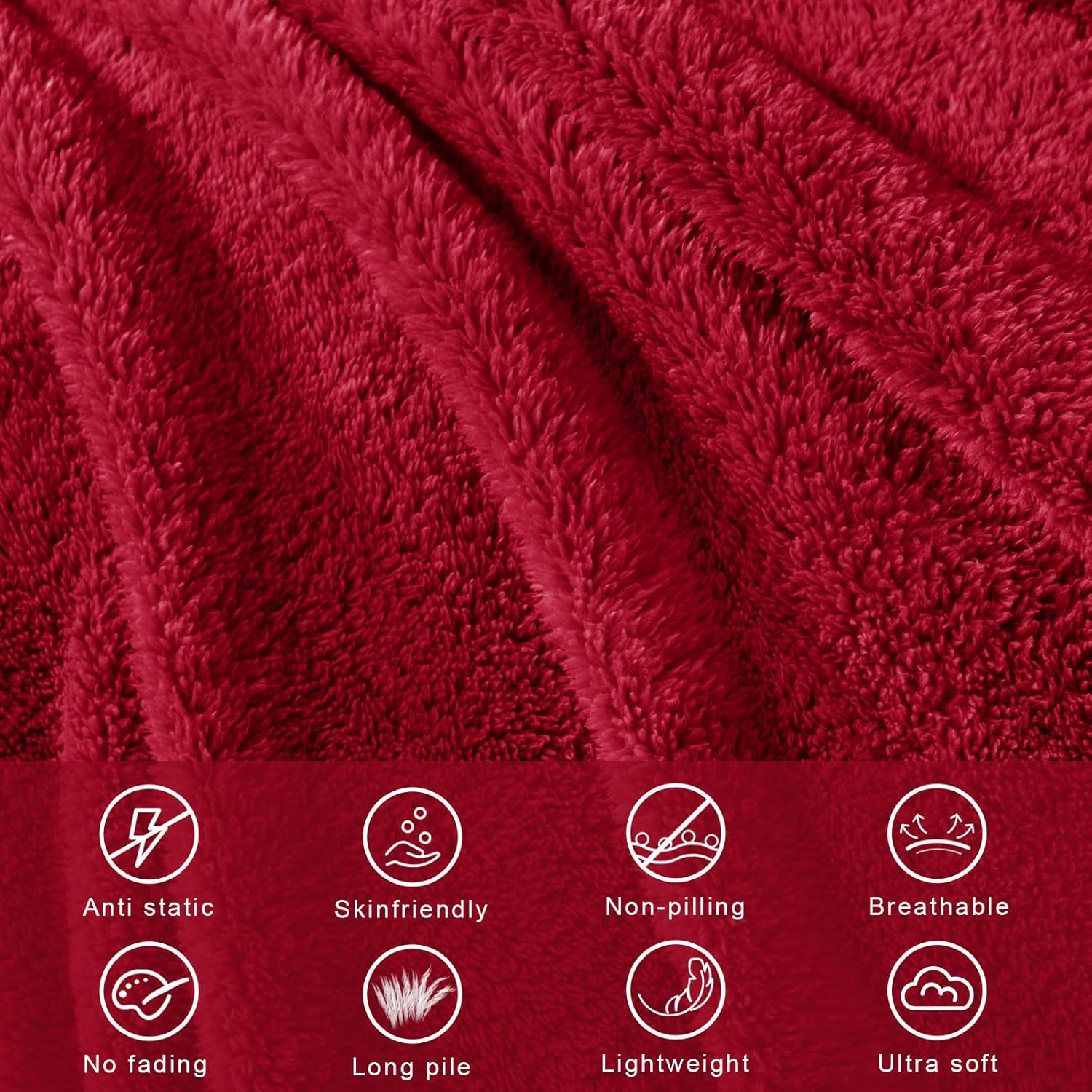 Exclusivo Mezcla King Size Flannel Fleece Blanket, Super Soft Velvet Plush Bed Blanket, Fuzzy Cozy