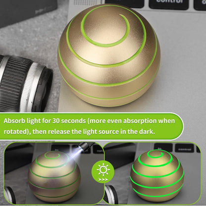 Luminous Desk Spinning Toys for Kids Adults, Metal Kinetic Stress Ball, Optical Illusion Fidget
